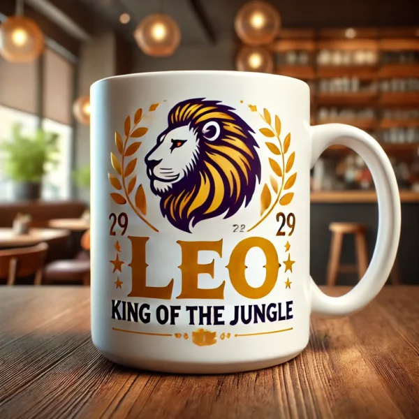 🦁 Leo Coffee Mug – Confident, Radiant & Royal | Zodiac Collection